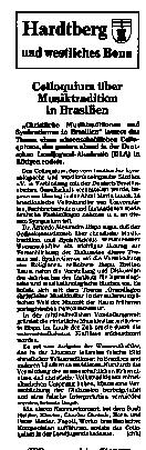 Colloquium Musiktradition in Brasilien